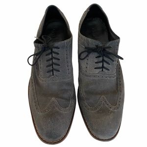 Cole Haan Dark Gray Suede Wingtip Derbys